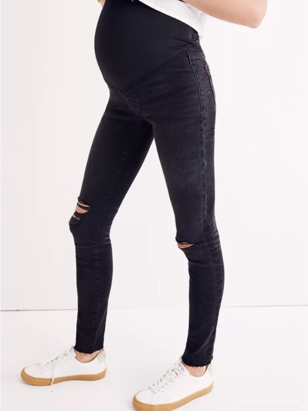 Madewell Black Skinny Maternity Jeans